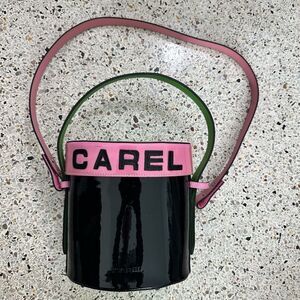 Carel Paris Bibi bucket bag purse black pink green
